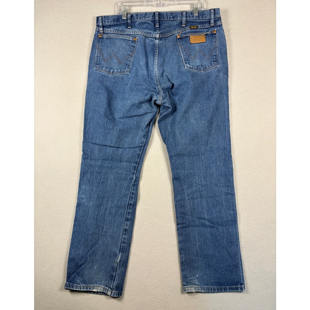Wrangler 13MWZPW Cowboy Cut Original Fit Jeans 40x32 Blue Denim - Picture 3 of 9